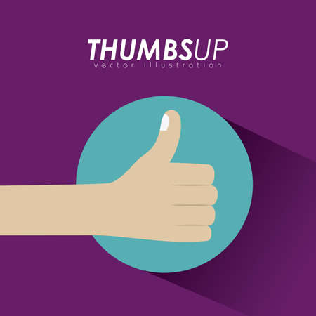 Hands design over purple background, vector illustration.のイラスト素材