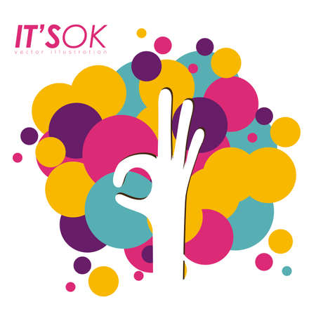 Hands design over white background, vector illustration.のイラスト素材