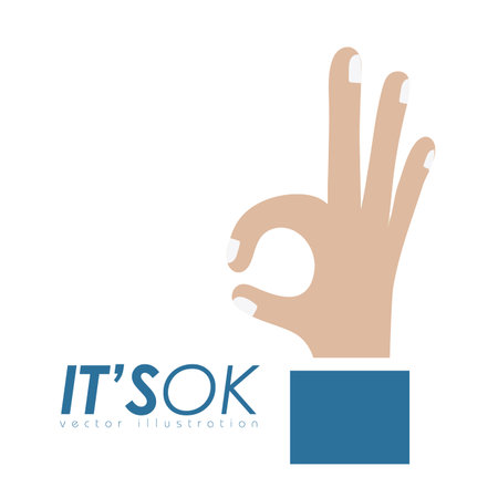 Hands design over white background, vector illustration.のイラスト素材