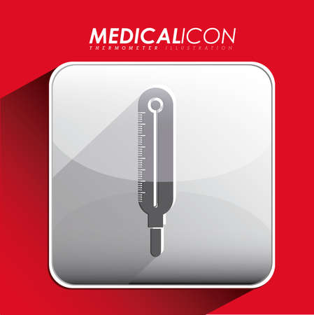 Medical design over red background, vector illustration.のイラスト素材