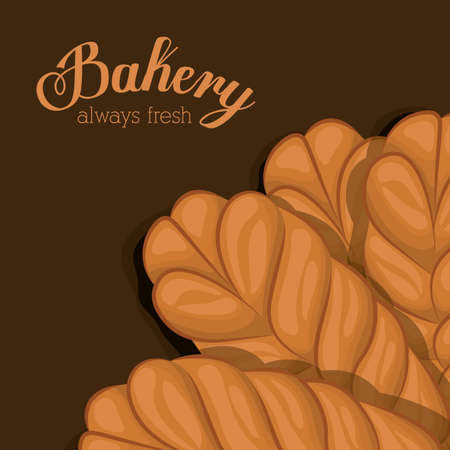 Bakery design over brown background, vector illustration.のイラスト素材