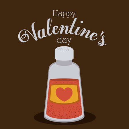 Romantic design over brown background, vector illustration.のイラスト素材