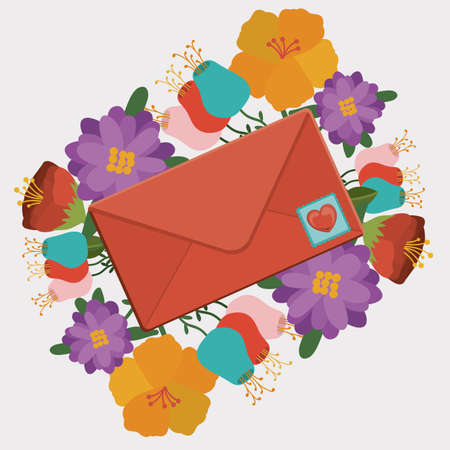 Romantic design over white background, vector illustration.のイラスト素材