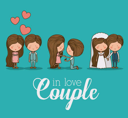 Romantic design over blue background, vector illustrationのイラスト素材