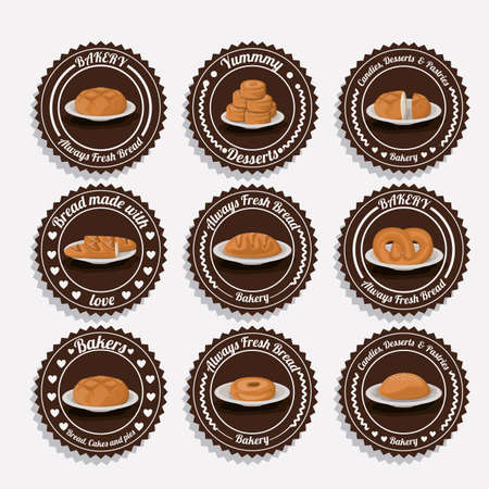 Bakery design white background, vector illustration.のイラスト素材