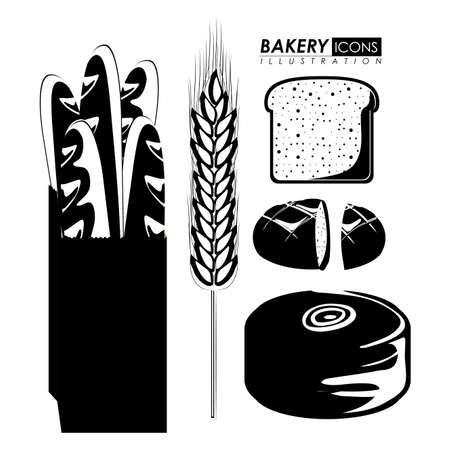 Bakery design white background, vector illustration.のイラスト素材