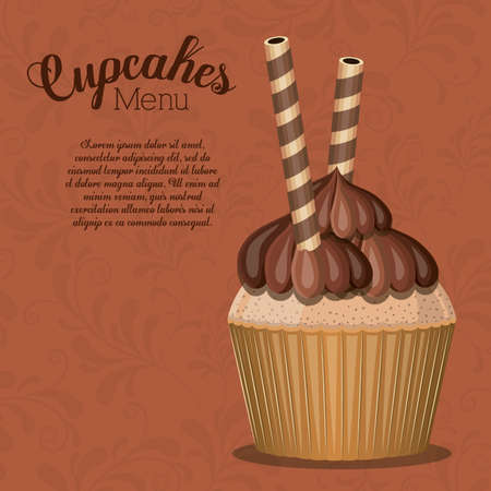 Dessert design over white background ,vector illustration.のイラスト素材
