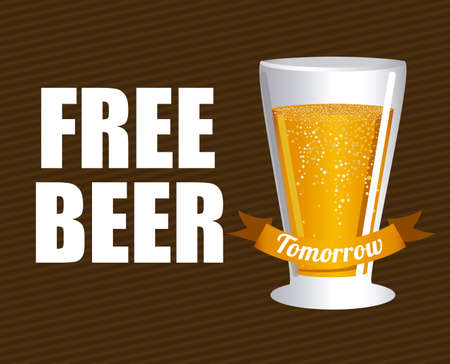 Beer design over brown background, vector illustration.のイラスト素材