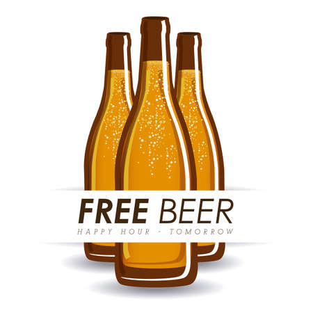 Beer design over white background, vector illustration.のイラスト素材