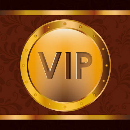 VIP design over brown background, vector illustration.のイラスト素材