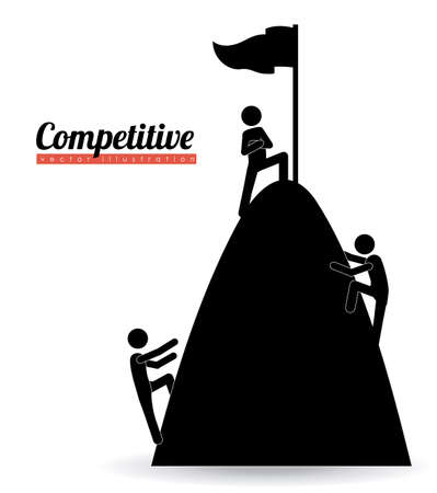 Competition design over white background, illustration.のイラスト素材