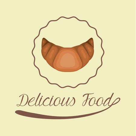 Food design over beige background, illustration.のイラスト素材