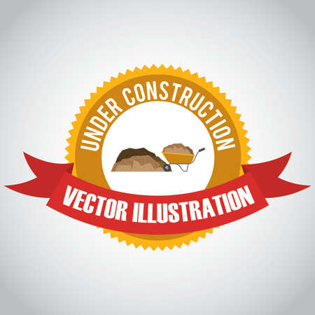 Construction design over white background ,illustration.のイラスト素材