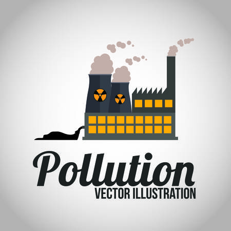 Pollution design over white background, illustration.のイラスト素材