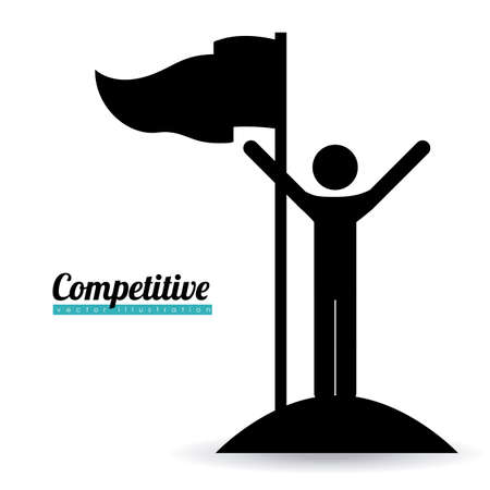 Competition design over white background, illustration.のイラスト素材