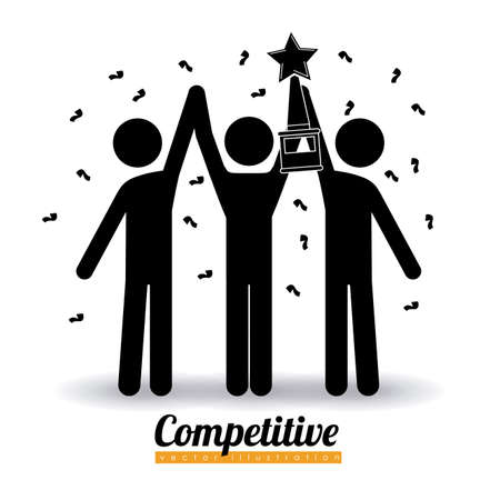 Competition design over white background, illustration.のイラスト素材
