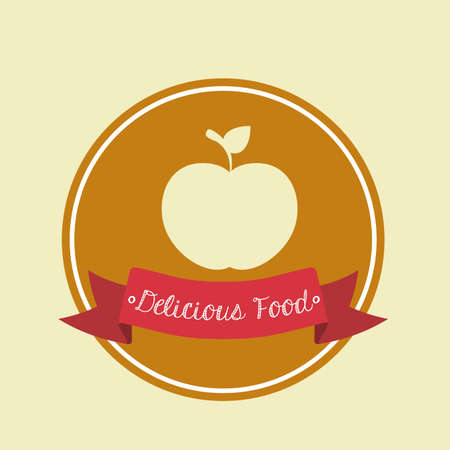 Food design over beige background, illustration.のイラスト素材