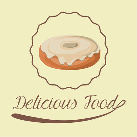 Food design over beige background, illustrationのイラスト素材