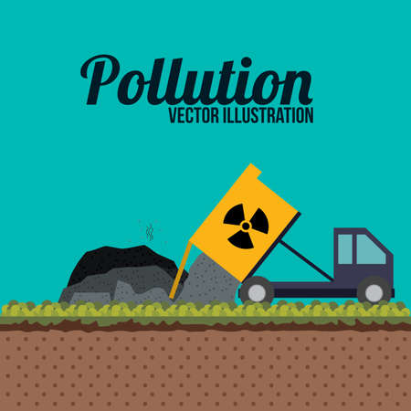 Pollution design over blue background, illustration.のイラスト素材