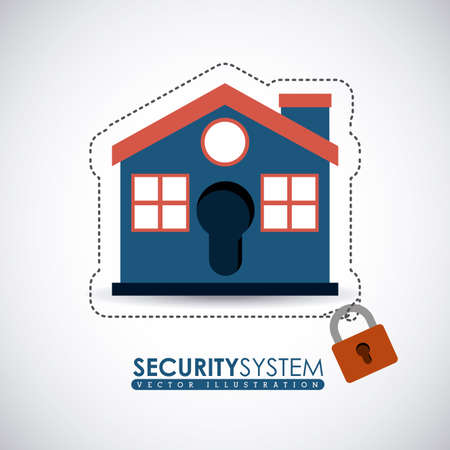 Security design over white background, vector illustration.のイラスト素材