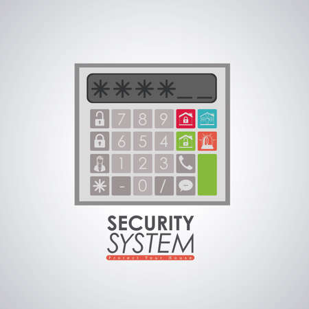 Security design over white background, vector illustration.のイラスト素材