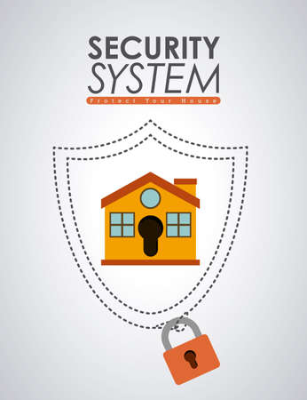 Security design over white background, vector illustration.のイラスト素材