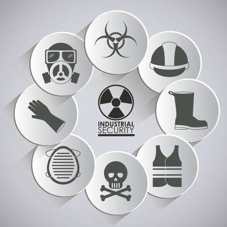Security design over gray background, vector illustration.のイラスト素材