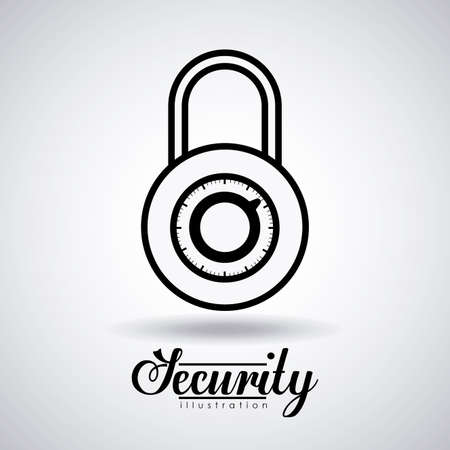 Security design over white background, vector illustration.のイラスト素材