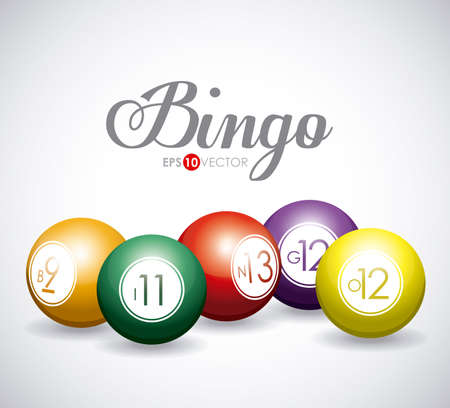 Bingo design over white background, vector illustration.のイラスト素材
