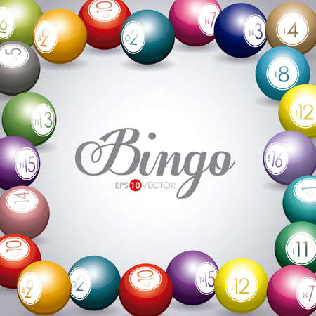 Bingo design over white  background, vector illustration.のイラスト素材