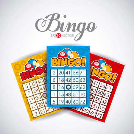 Bingo design over white background, vector illustration.のイラスト素材