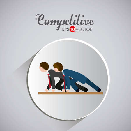 Competition design over gray background, vector illustration.のイラスト素材