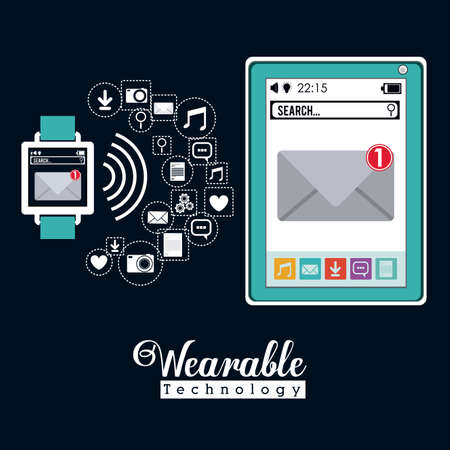 Technology design over white background, vector illustration.のイラスト素材