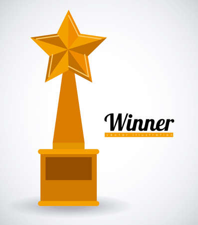 Trophy design, vector illustration.のイラスト素材