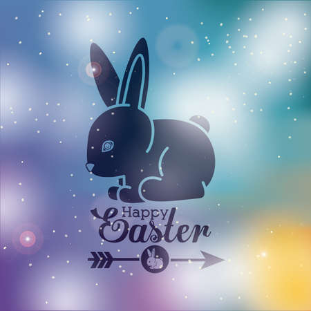 Happy easter card design, vector illustration.のイラスト素材