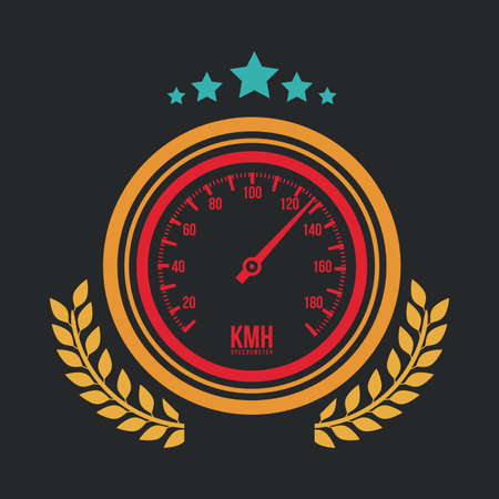 Sports design over black background, vector illustration.のイラスト素材