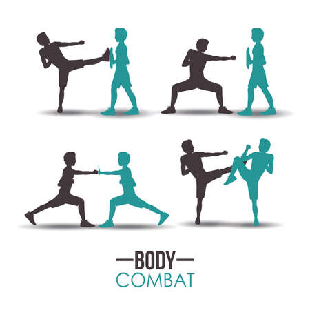 Body combat sport design, vector illustration.のイラスト素材