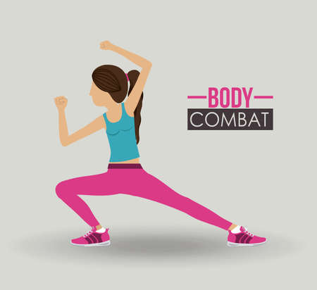 Body combat sport design, vector illustration.のイラスト素材