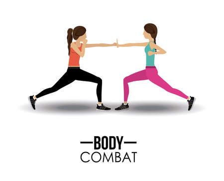 Body combat sport design, vector illustration.のイラスト素材