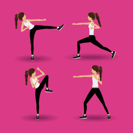 Body combat sport design, vector illustration.のイラスト素材