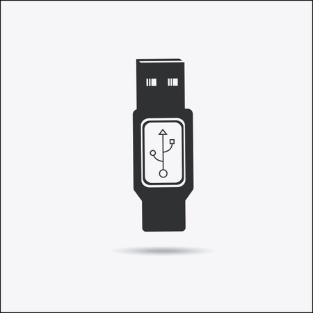 USB design over white background