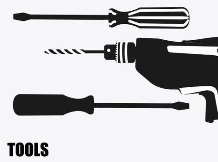 Tools design over white backgroundのイラスト素材