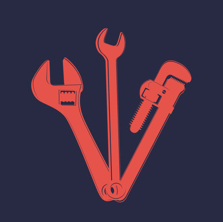 Tools design over black background