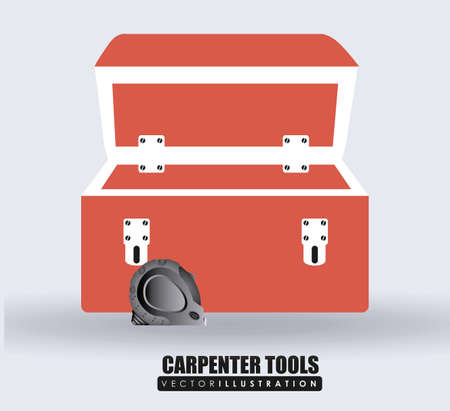 Carpenter Tools design over white background illustration.のイラスト素材