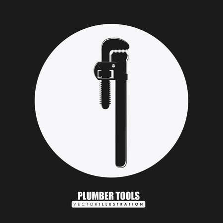 Plumber Tools design over white backgroundのイラスト素材