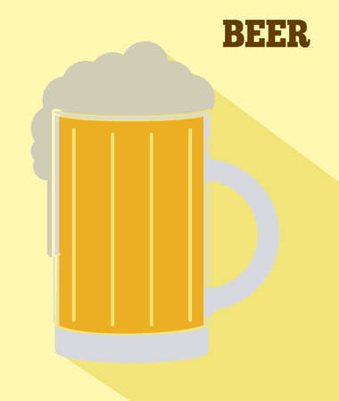 Beer design over yellow background, vector illustration.のイラスト素材