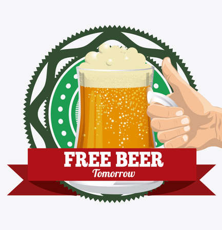 Beer design over white backgroundのイラスト素材