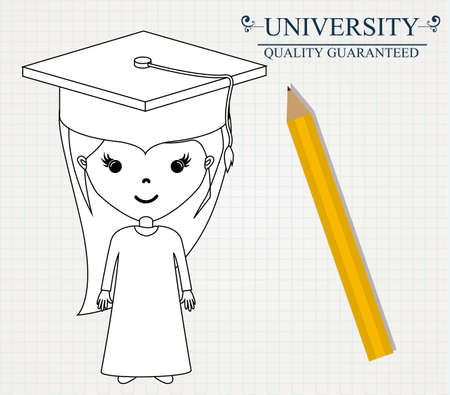 University design over white background, vector illustration.のイラスト素材