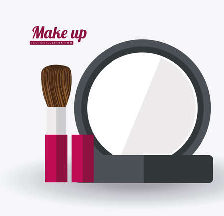 make up desing over white background, vector illustrationのイラスト素材