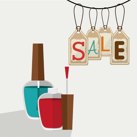 make up desing over white background, vector illustrationのイラスト素材